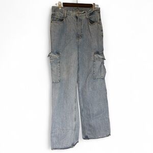 Industry Republic Clothing Women’s Casual Cargo Denim Wide Leg Jeans Size 8